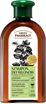 GREEN PHARMACY,szampon do włosów normalnych, z pokrzywą,przód