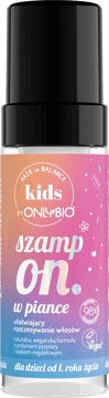 ONLYBIO,szampon w piance dla dzieci, ułatwiający rozczesywanie,przód