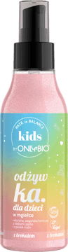 ONLYBIO,odżywka w mgiełce dla dzieci, z brokatem,przód