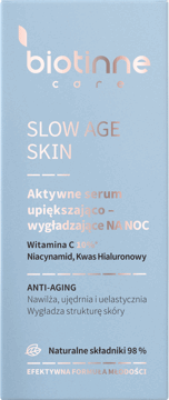 BIOTINNE,serum do twarzy upiększająco-wygładzające, na noc,przód