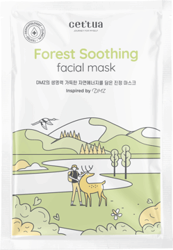 CETTUA,maska w płachcie łagodząca Forest Soothing,przód