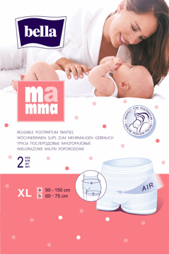 BELLA,Wielorazowe majtki poporodowe XL,przód