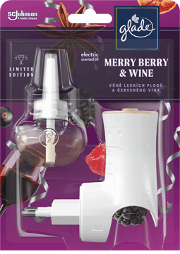 GLADE,elektryczny odświeżacz powietrza Merry Berry & Wine,przód
