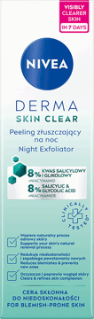 NIVEA,peeling do twarzy złuszczający, na noc,przód