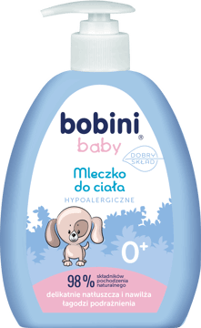 BOBINI,hypoalergiczne mleczko do ciała dla dzieci i niemowląt,przód
