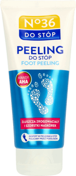 NO 36,peeling do stóp gruboziarnisty, z kwasami AHA,przód