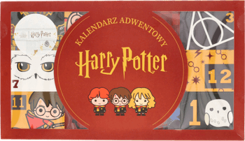 HARRY POTTER,kalendarz adwentowy Harry Potter plus 6 par skarpet w środku,przód