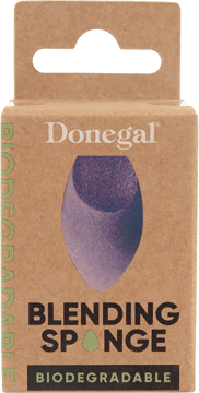 DONEGAL,gąbka do makijażu biodegradowalna, fioletowa,przód