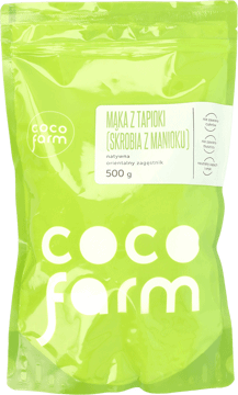 COCO FARM,mąka z tapioki- skrobia z bulwy manioku,przód