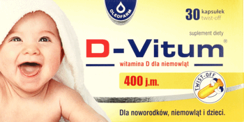 D-VITUM,witamina D dla niemowląt 400 j.m.,przód