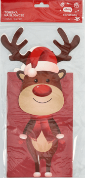 ELOY CHRISTMAS,torebka na słodycze rozmiar 13 x 27 cm,przód