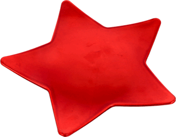 ELOY CHRISTMAS,talerz plastikowy gwiazda, czerwony, 24 cm,przód