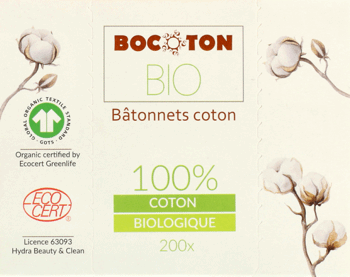 BOCOTON,patyczki higieniczne 100% Bawełny,przód