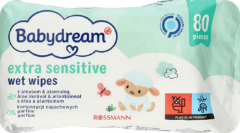 BABYDREAM,chusteczki nawilżane dla niemowląt,przód