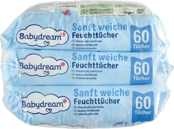 BABYDREAM,chusteczki nawilżane dla niemowląt,przód
