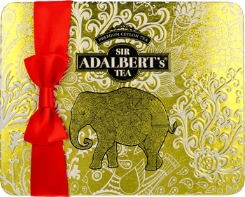 SIR ADALBERT'S TEA,herbata czarna w saszetkach Golden Premium,przód