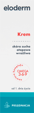 ELODERM,krem od 1 dnia życia, skóra sucha, atopowa, wrażliwa,przód