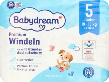 Kinder Ausstattung Wickeln und Pflegen Windeln Babydream Windeln Pampersy do pływania do wody 12-20kg L Babydream 