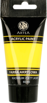 ASTRA,farba akrylowa kadmium żółty jasny,przód