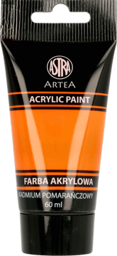 ASTRA,farba akrylowa kadmium pomarańczowy,przód