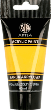 ASTRA,farba akrylowa kadmium żółty ciemny,przód