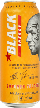 BLACK,Ultra, napój energetyczny, mango ,przód