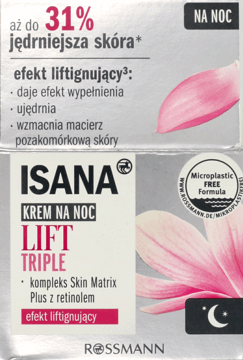 ISANA,krem do twarzy liftingujący, na noc,przód