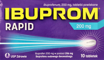 IBUPROM,tabletki przeciwbólowe ,przód