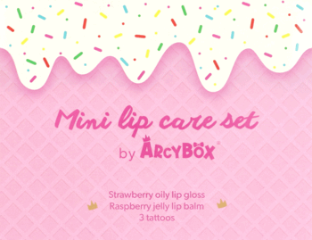 ARCYBOX,mini zestaw do pielęgnacji ust,przód