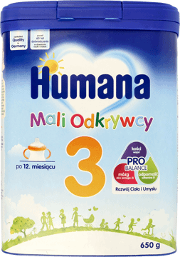 HUMANA,napój mleczny w proszku po 12. miesiącu, 3,przód