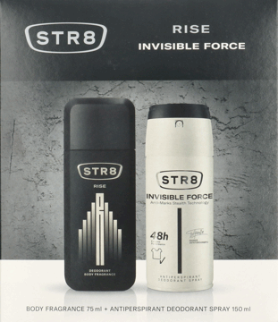 STR8,zestaw, dezodorant zapachowy 75ml + dezodorant w aerozolu 150ml,przód