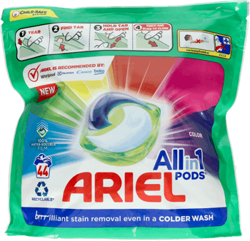 ARIEL,kapsułki do prania tkanin kolorowych,przód