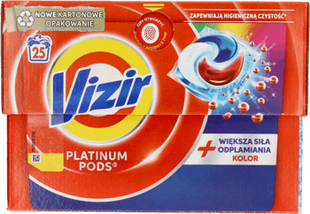 VIZIR,kapsułki do prania Większa siła odplamiania, Kolor,przód
