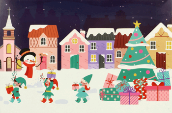ELOY CHRISTMAS,kartka świąteczna 3D ,przód