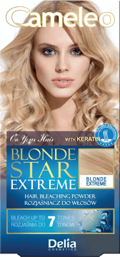 DELIA CAMELEO,rozjaśniacz do włosów Blond Star Extreme,przód