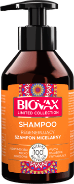 L'BIOTICA BIOVAX,szampon micelarny do włosów, regeneracja,przód