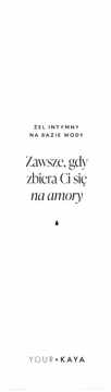 YOUR KAYA,żel intymny na bazie wody,przód