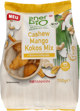 ENERBIO,mix orzechów nerkowca, mango i kokos ,przód