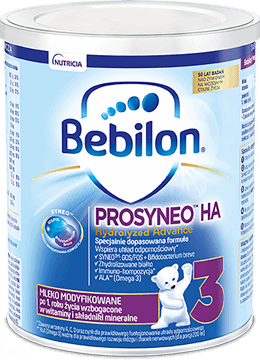 BEBILON,mleko modyfikowane dla niemowląt, po 1. roku życia, HA 3,przód