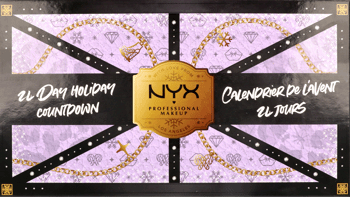NYX PROFESSIONAL MAKEUP,kalendarz adwentowy z kosmetykami do makijażu,przód