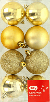 ELOY CHRISTMAS,bombki 6 cm,przód