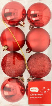 ELOY CHRISTMAS,bombki 6 cm,przód