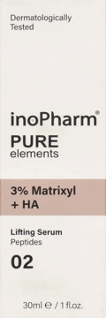 INOPHARM,serum do twarzy z 3% Matrixylem i kwasem hialuronowym,przód