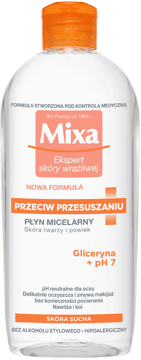MIXA,płyn micelarny Mixa Przeciw Przesuszaniu Płyn Micelarny Przeciw Przesuszaniu 400ml,przód