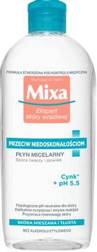 MIXA,płyn micelarny skóra mieszana i tłusta,przód