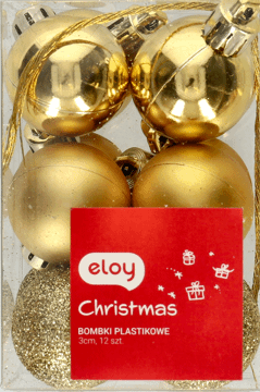 ELOY CHRISTMAS,bombki 3 cm,przód