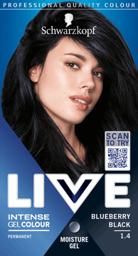 SCHWARZKOPF LIVE,farba do włosów 1.4 Blueberry Black,przód