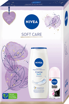 NIVEA,zestaw dla kobiet żel pod prysznic, dezodorant roll-on,,przód