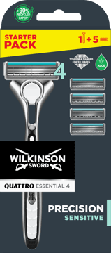 WILKINSON SWORD,maszynka do golenia 4-ostrzowa, z wymiennymi wkładami, dla mężczyzn,przód