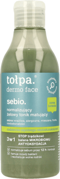 TOŁPA,tonik do twarzy normalizujący, matujący,przód
